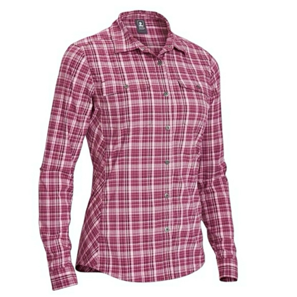 EMS Journey Plaid Long Sleeve Amaranth Shirt Women’s Size M Outdoor NWT 18W0716